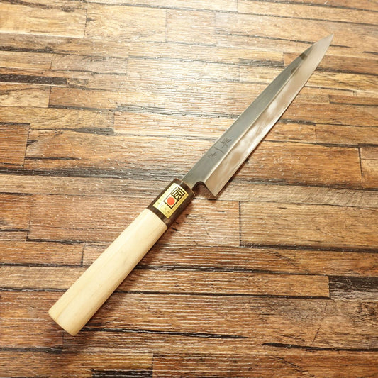 [HYPER REBORN] Sakai Ichiji Yanagiba Knife, Sharpened, Black Oxide Finish, Sashimi Knife, With Sakai Cutlery Seal, Unused, 210mm