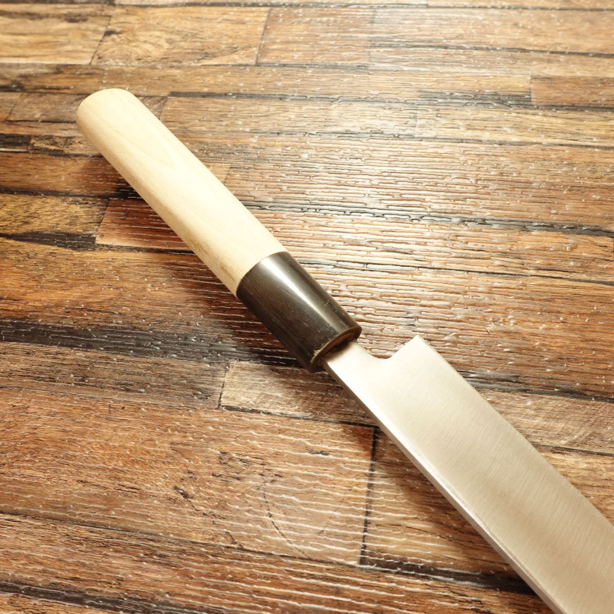 [HYPER REBORN] Sakai Ichiji Yanagiba Knife, Sharpened, Black Oxide Finish, Sashimi Knife, With Sakai Cutlery Seal, Unused, 210mm