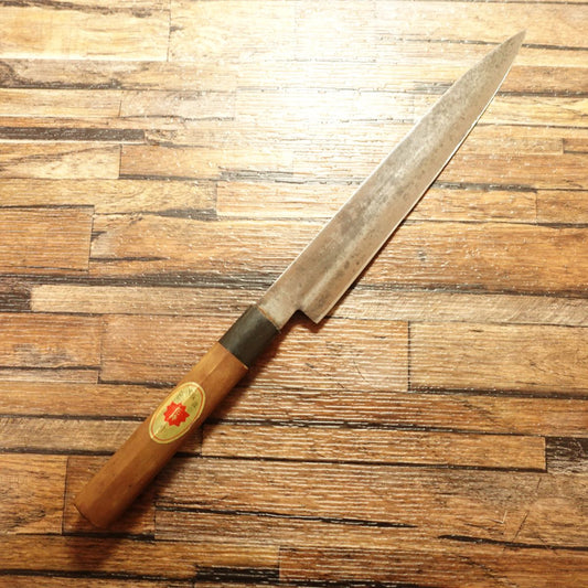 Hanagami Yanagiba Knife, Sharpened, Sashimi Knife, Double Bevel, Stored Item, With Seal, 220mm