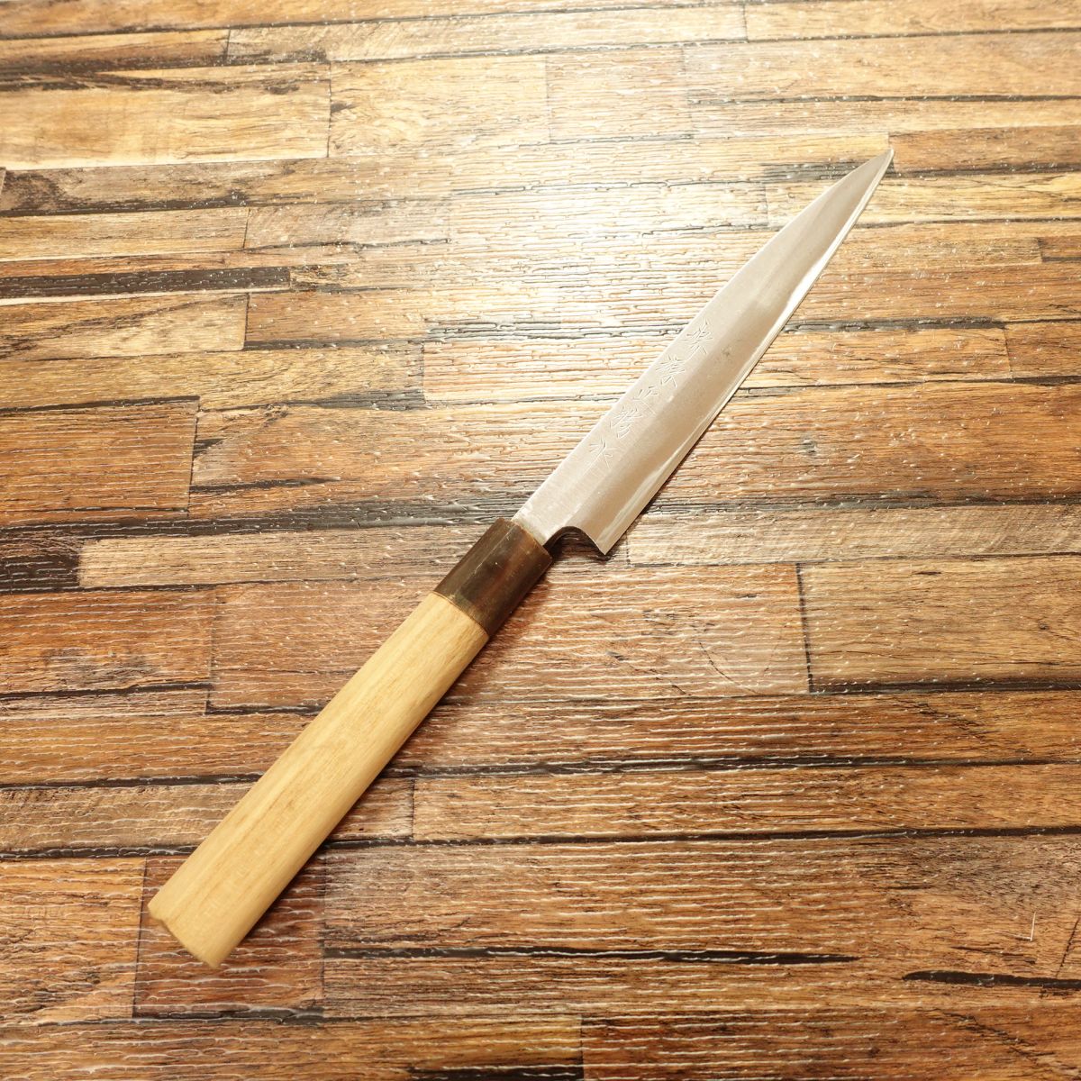 Sakai Minamoto Masakatsu Yanagiba Knife, Sharpened, Water Buffalo Handle, Sashimi Knife, Premium Grade, 175mm