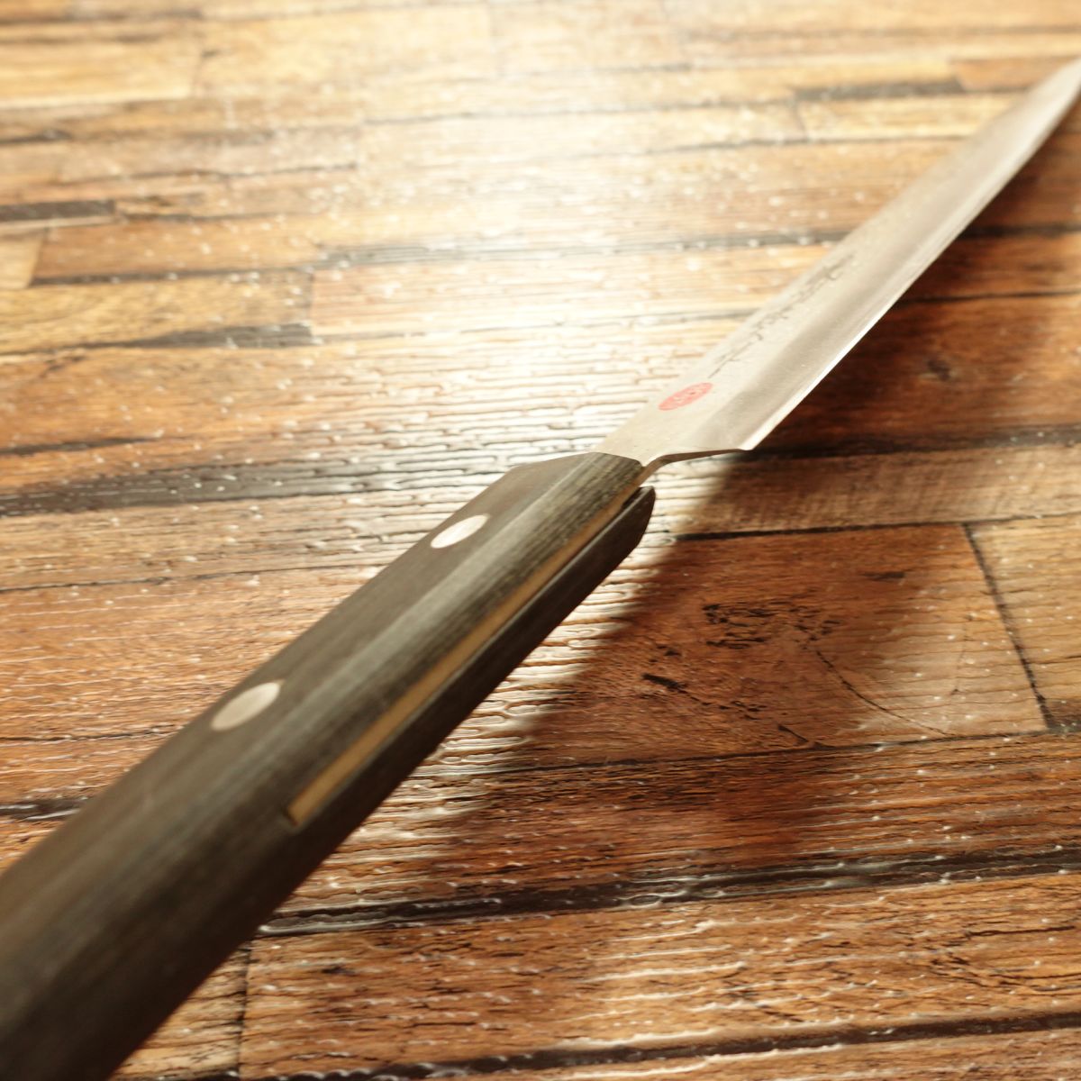 Noshu Magoroku Yanagiba Knife, Sharpened, Koryu Style, Sashimi Knife, Hammered Nashiji Finish, 200mm
