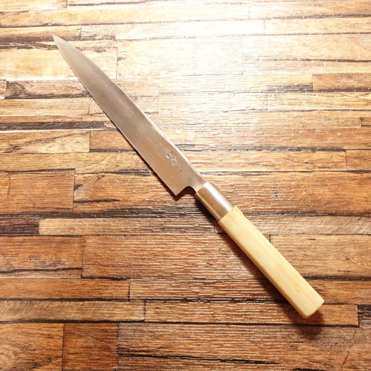 Hidari Yorimitsu Yanagiba Knife, Sharpened, Nasubi Mark, Betsusaku, Nearly Unused Stored, 210mm