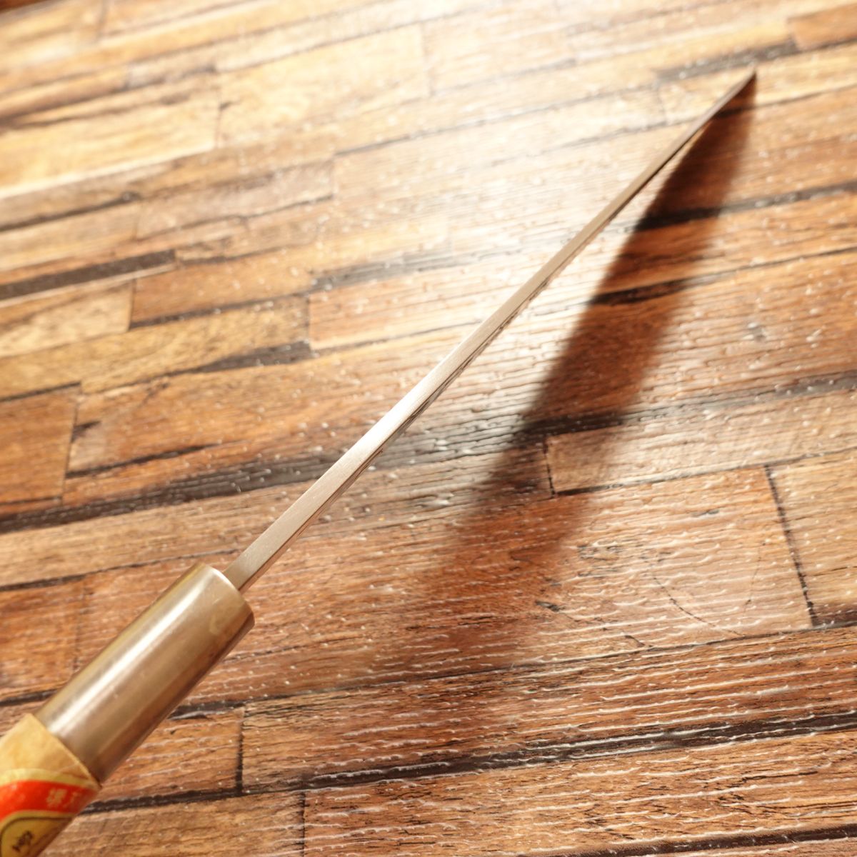 Hidari Yorimitsu Yanagiba Knife, Sharpened, Nasubi Mark, Betsusaku, Nearly Unused Stored, 210mm