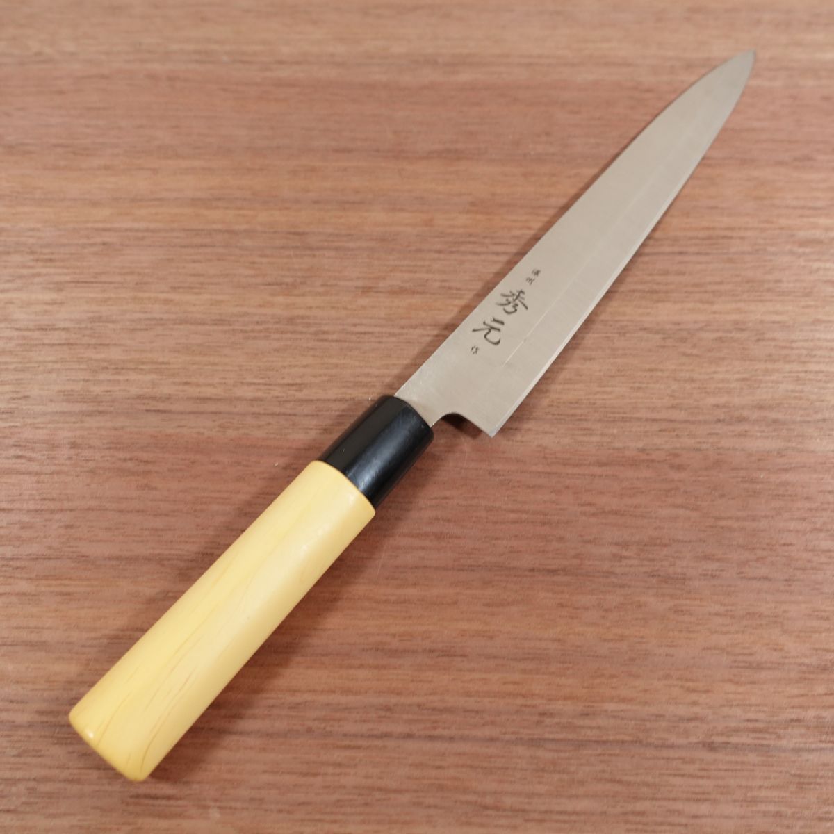 Noshu Hidemoto Yanagiba Knife, Sharpened, Stainless Steel, Double Bevel, Sashimi Knife, Made by Noshu Hidemoto, Nearly Unused, 215mm