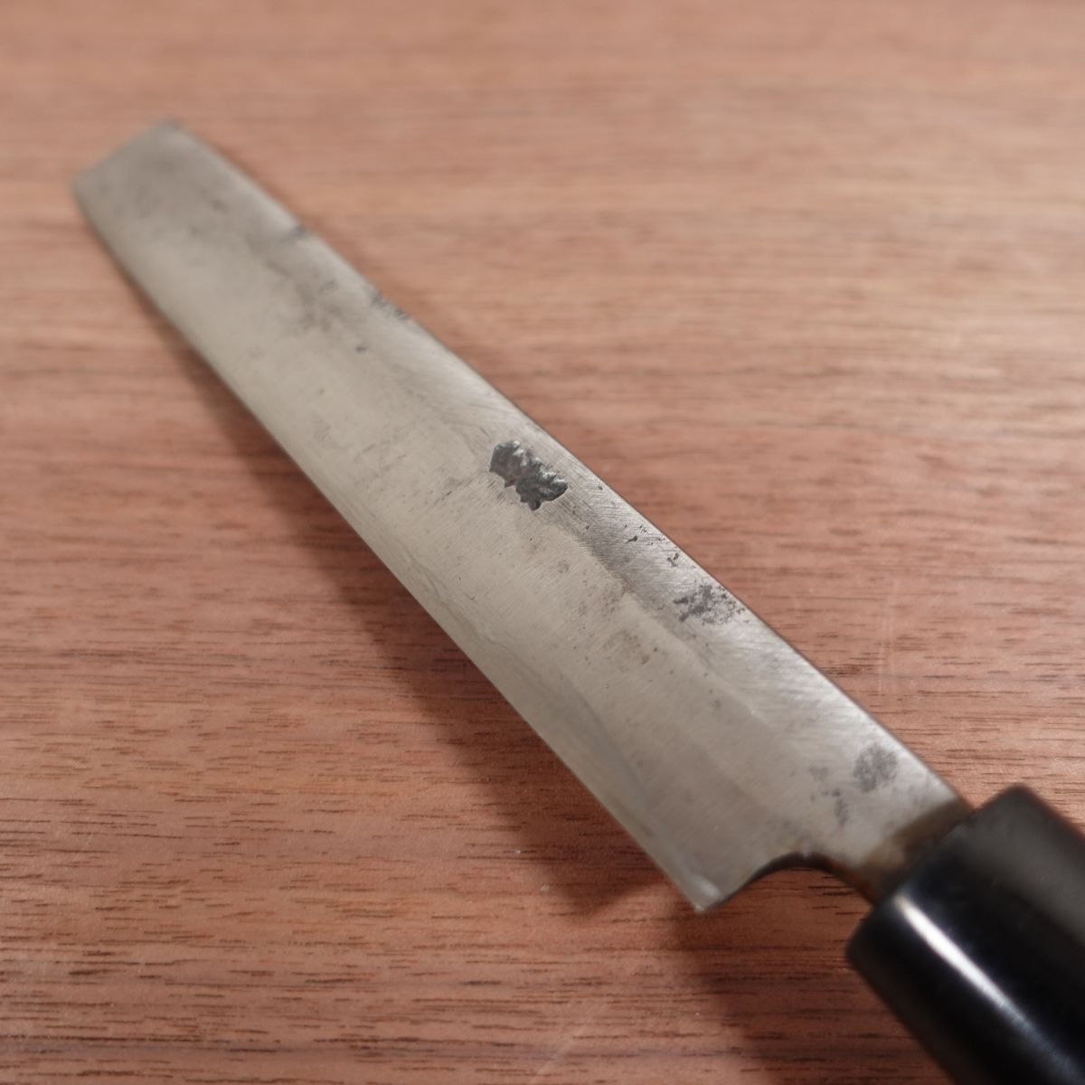 Shigemitsu Slim Utility Knife, Sharpened, Specialty Knife, Double Bevel, Tako-Hiki Style, Small Hatchet, Carbon Steel, 160mm