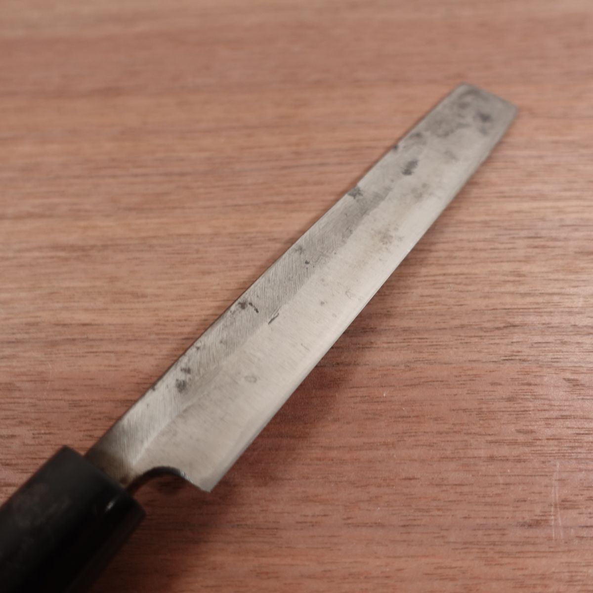 Shigemitsu Slim Utility Knife, Sharpened, Specialty Knife, Double Bevel, Tako-Hiki Style, Small Hatchet, Carbon Steel, 160mm