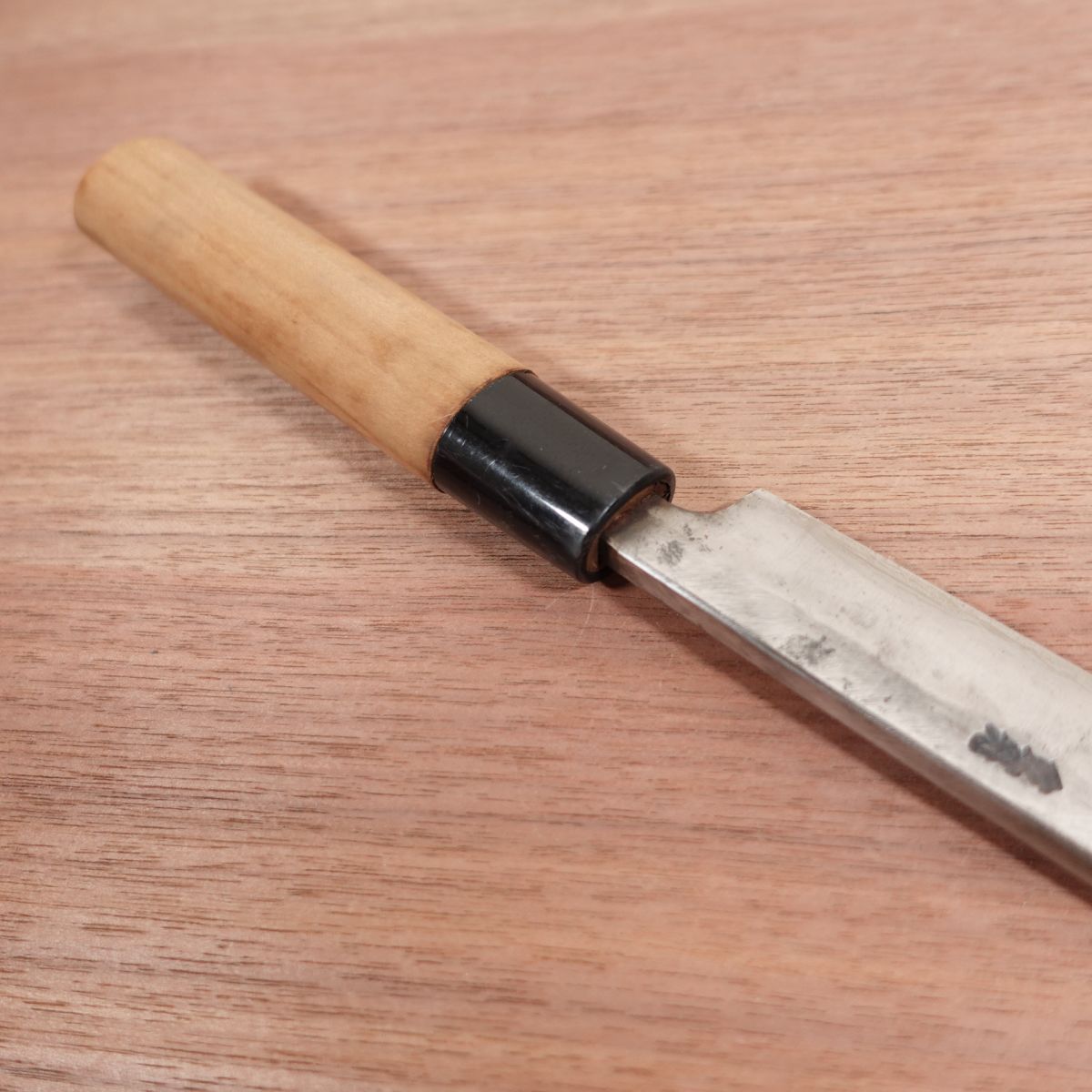Shigemitsu Slim Utility Knife, Sharpened, Specialty Knife, Double Bevel, Tako-Hiki Style, Small Hatchet, Carbon Steel, 160mm