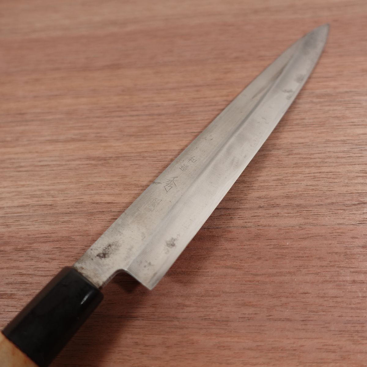 Hidetsuna Yanagiba Knife, Sharpened, Japanese Style, Sashimi Knife, Carbon Steel, 215mm