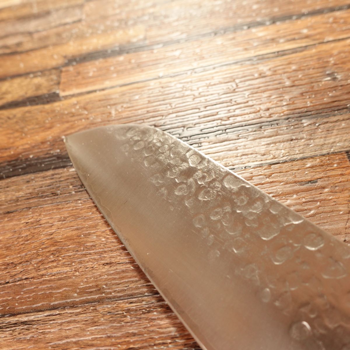 Unsui Santoku Knife, Sharpened, Tsuchime Pattern, Excellent Condition, 170mm