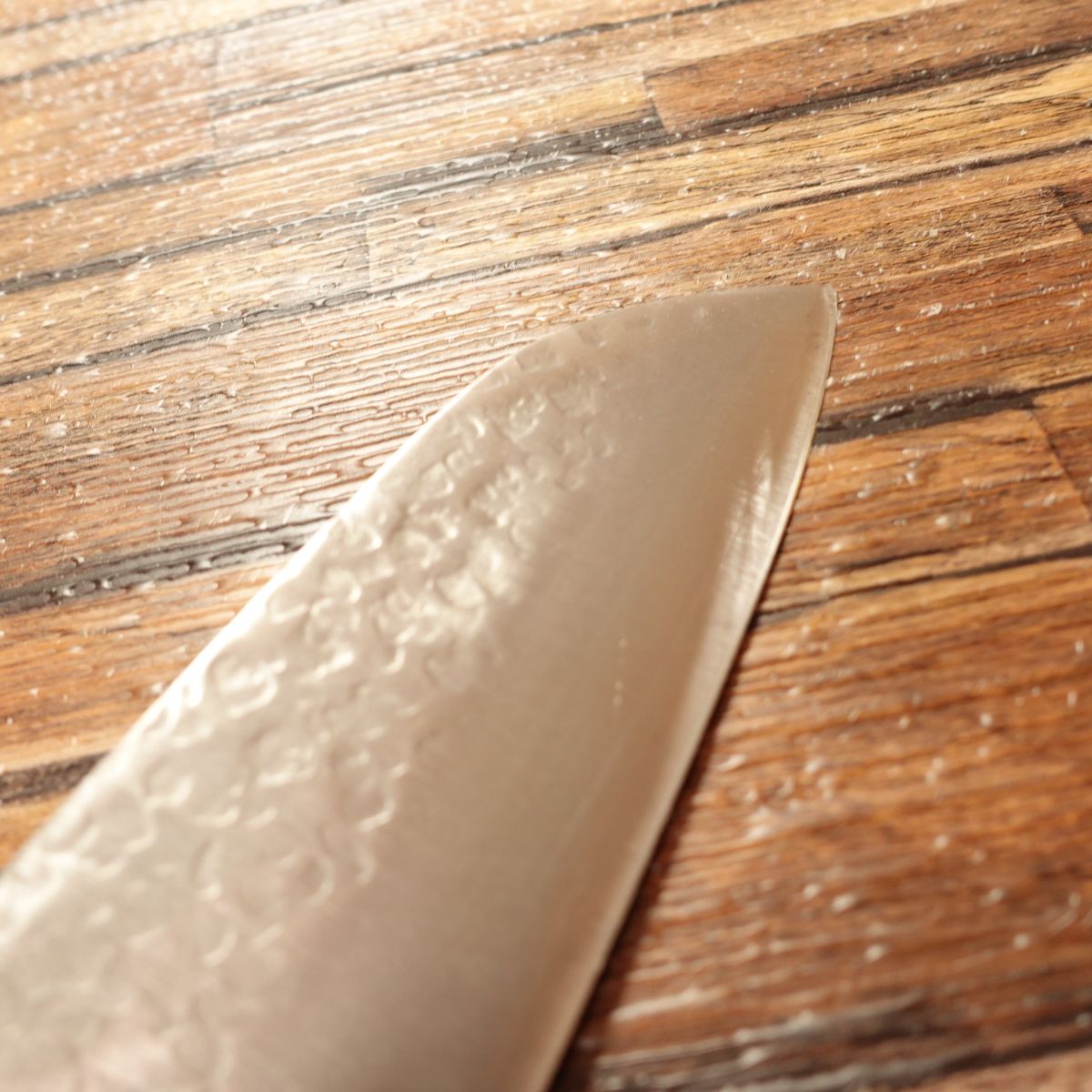 Unsui Santoku Knife, Sharpened, Tsuchime Pattern, Excellent Condition, 170mm