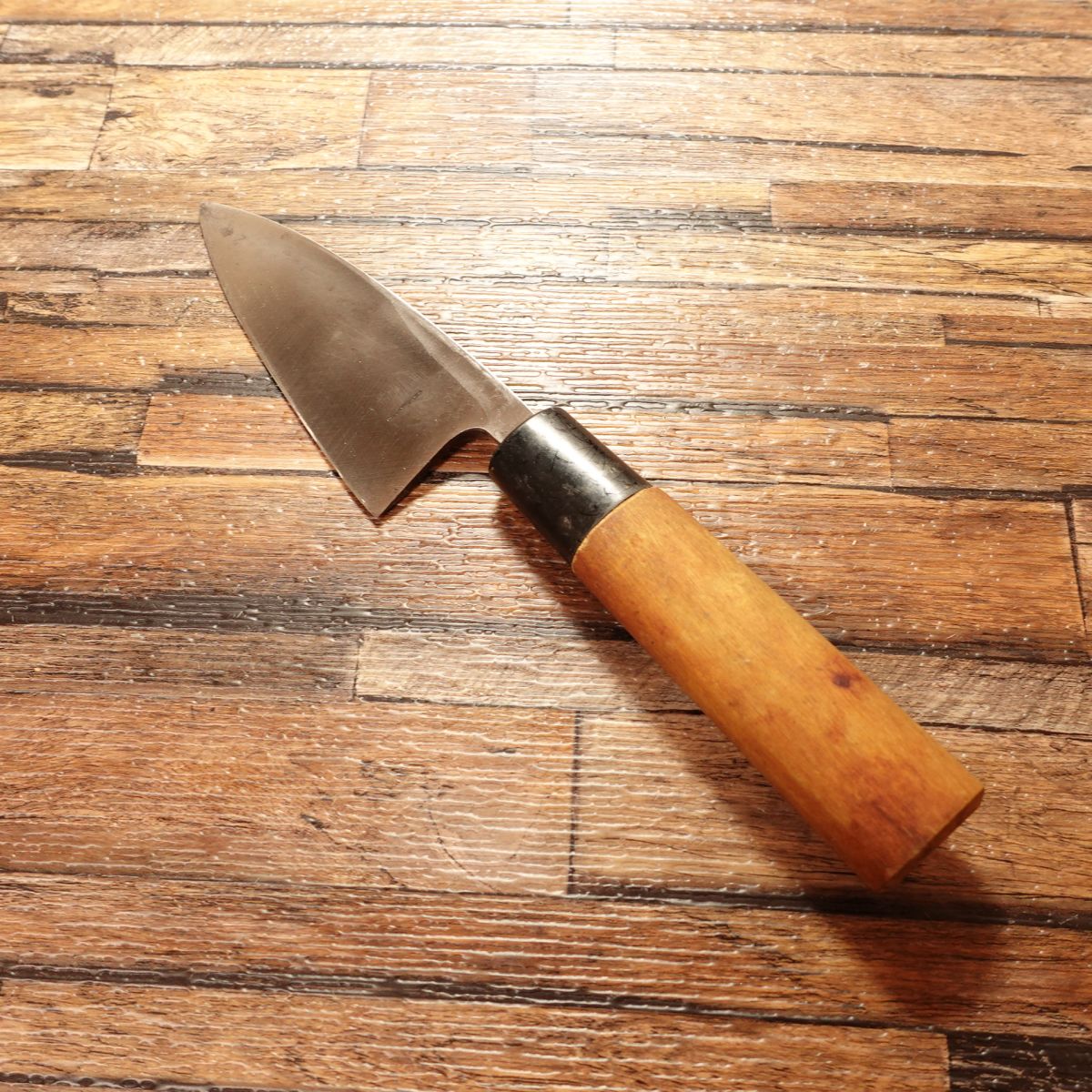Minamoto Tamehisa Aji-Kiri Knife, Sharpened, Ko-Deba, Hagane, 105mm