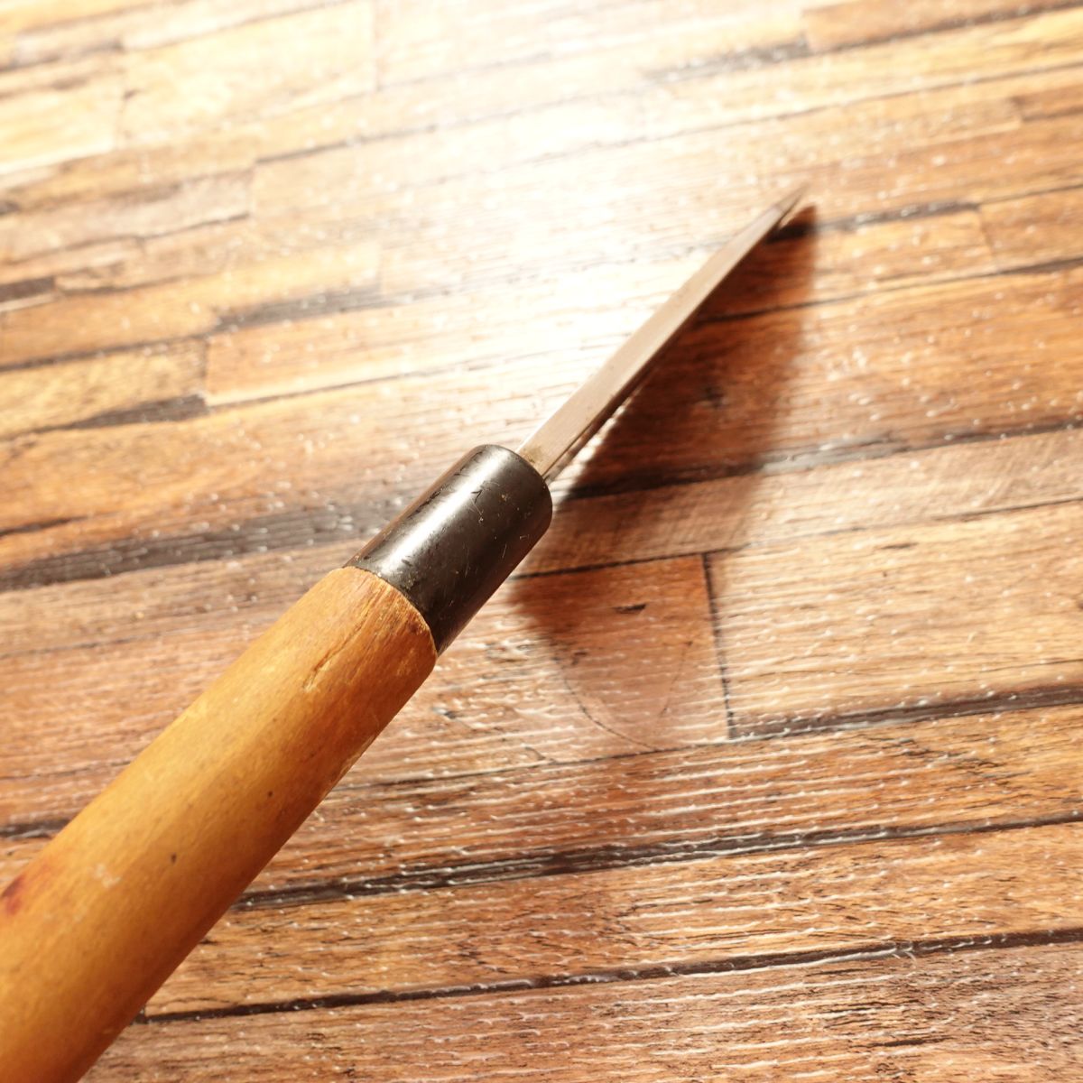 Minamoto Tamehisa Aji-Kiri Knife, Sharpened, Ko-Deba, Hagane, 105mm