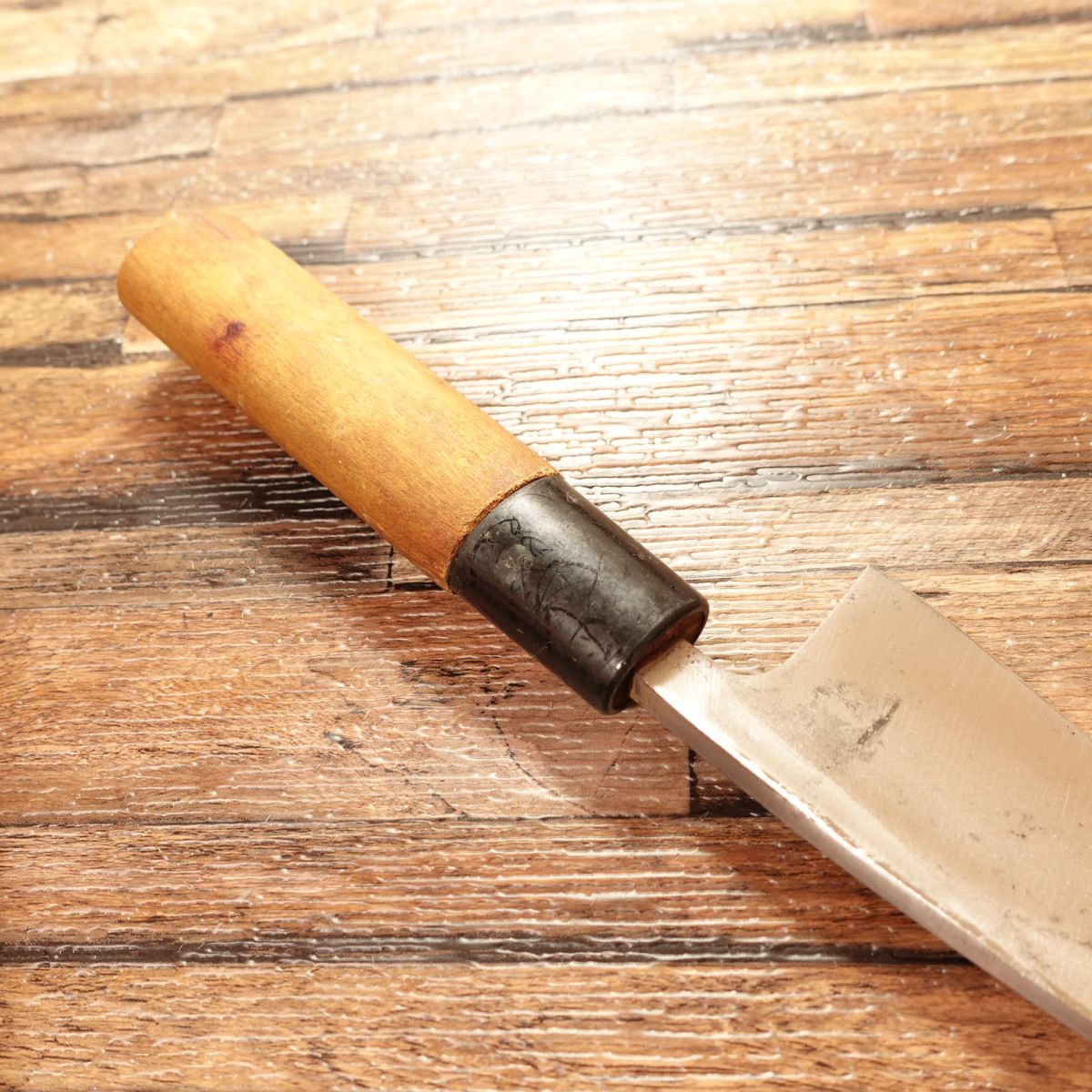 Minamoto Tamehisa Aji-Kiri Knife, Sharpened, Ko-Deba, Hagane, 105mm