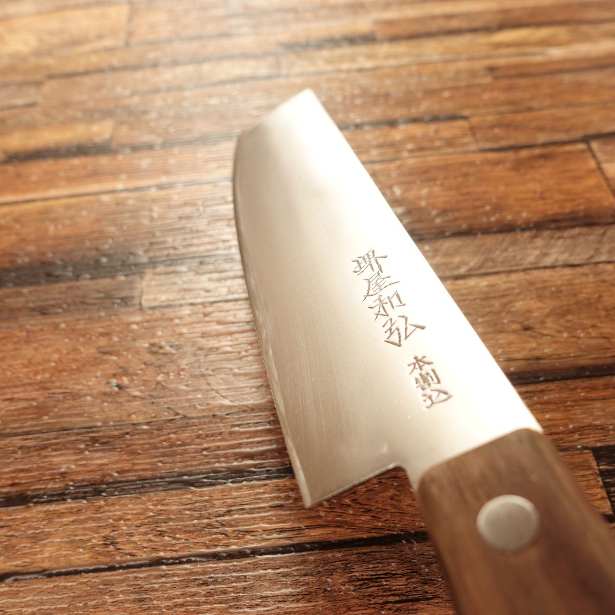 Sakaiya Kazuhiro Nakiri Knife, Sharpened, Warikomi, Double-Edged, 160mm