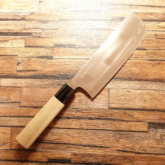 Seki Munekage Nakiri Knife, Sharpened, Stainless, Nearly Unused Stored, 165mm