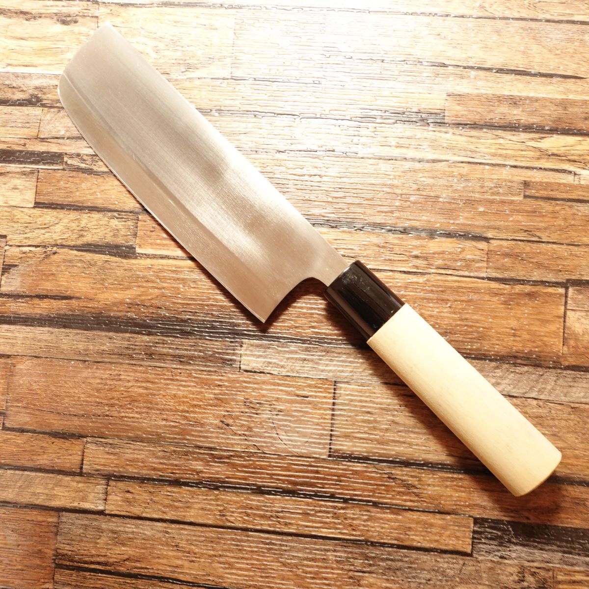 Seki Munekage Nakiri Knife, Sharpened, Stainless, Nearly Unused Stored, 165mm