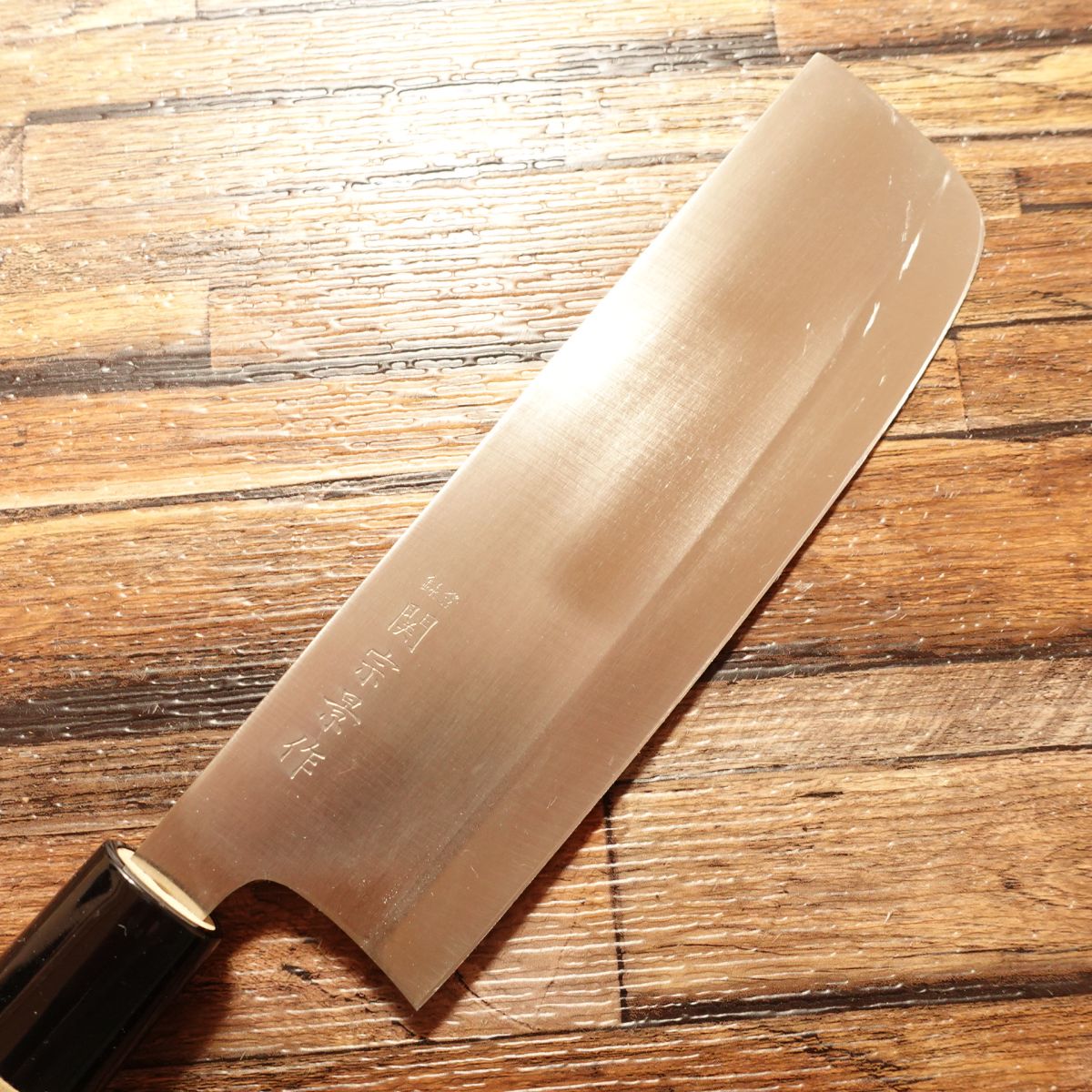 Seki Munekage Nakiri Knife, Sharpened, Stainless, Nearly Unused Stored, 165mm