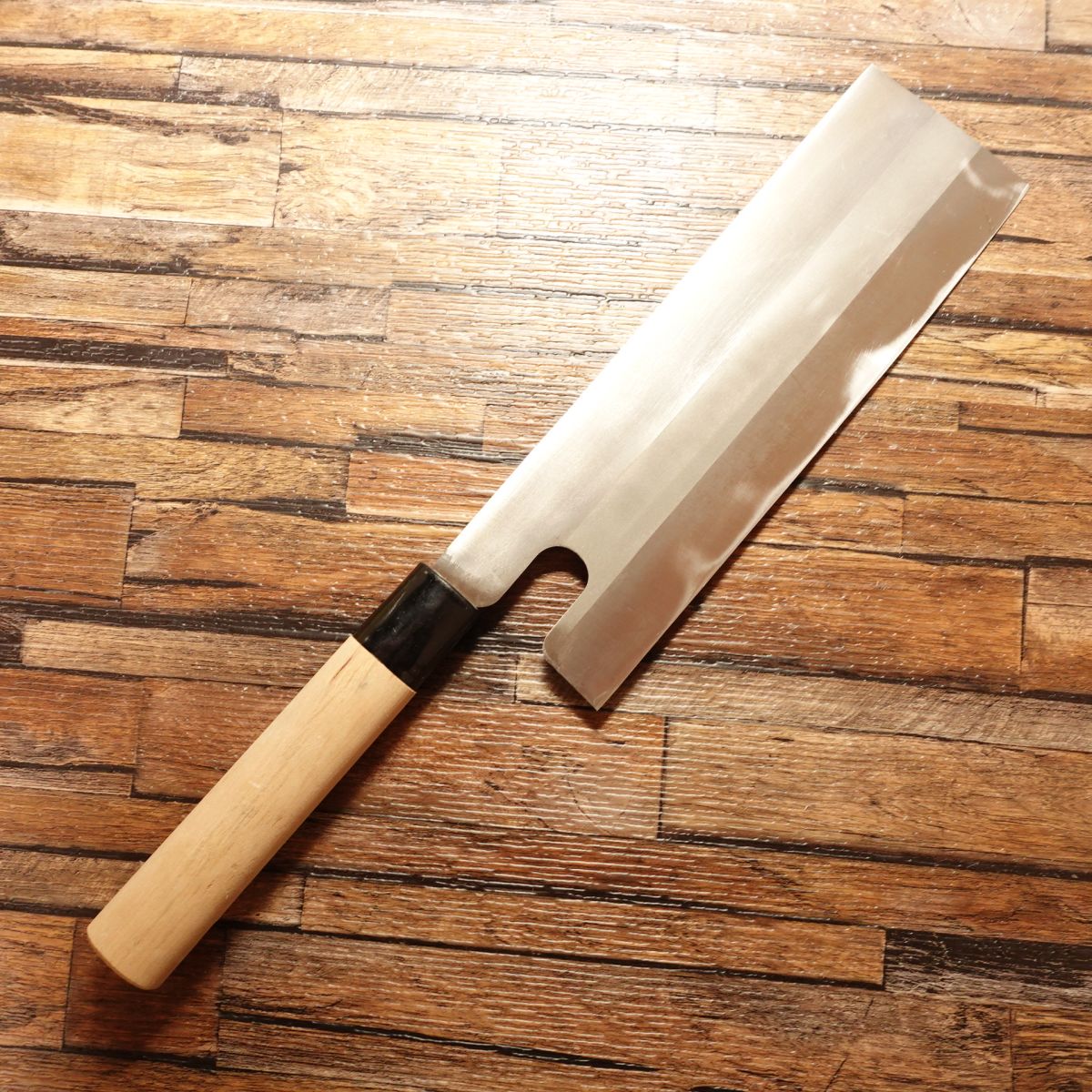 Katsuhou Menkiri Knife, Sharpened, Double-Edged, Hagane, Soba, Udon, Nearly Unused Stored, 215mm