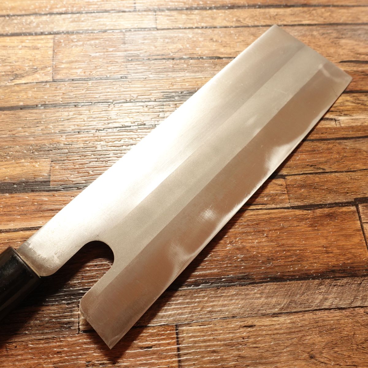 Katsuhou Menkiri Knife, Sharpened, Double-Edged, Hagane, Soba, Udon, Nearly Unused Stored, 215mm
