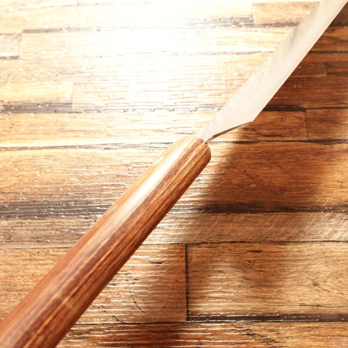 Kisaburo Santoku Knife, Sharpened, Hon-Warikomi, Hagane Core, 165mm
