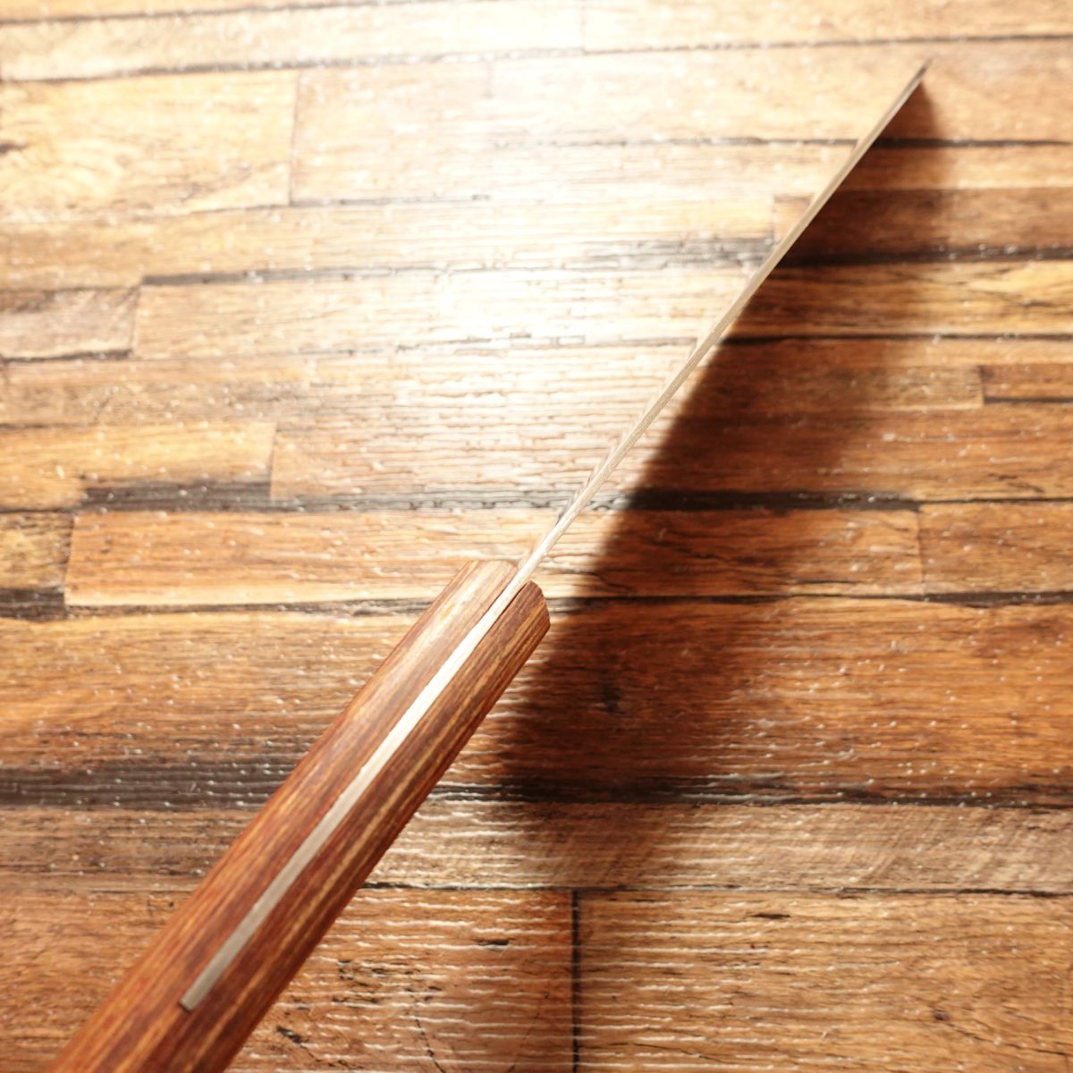 Kisaburo Santoku Knife, Sharpened, Hon-Warikomi, Hagane Core, 165mm