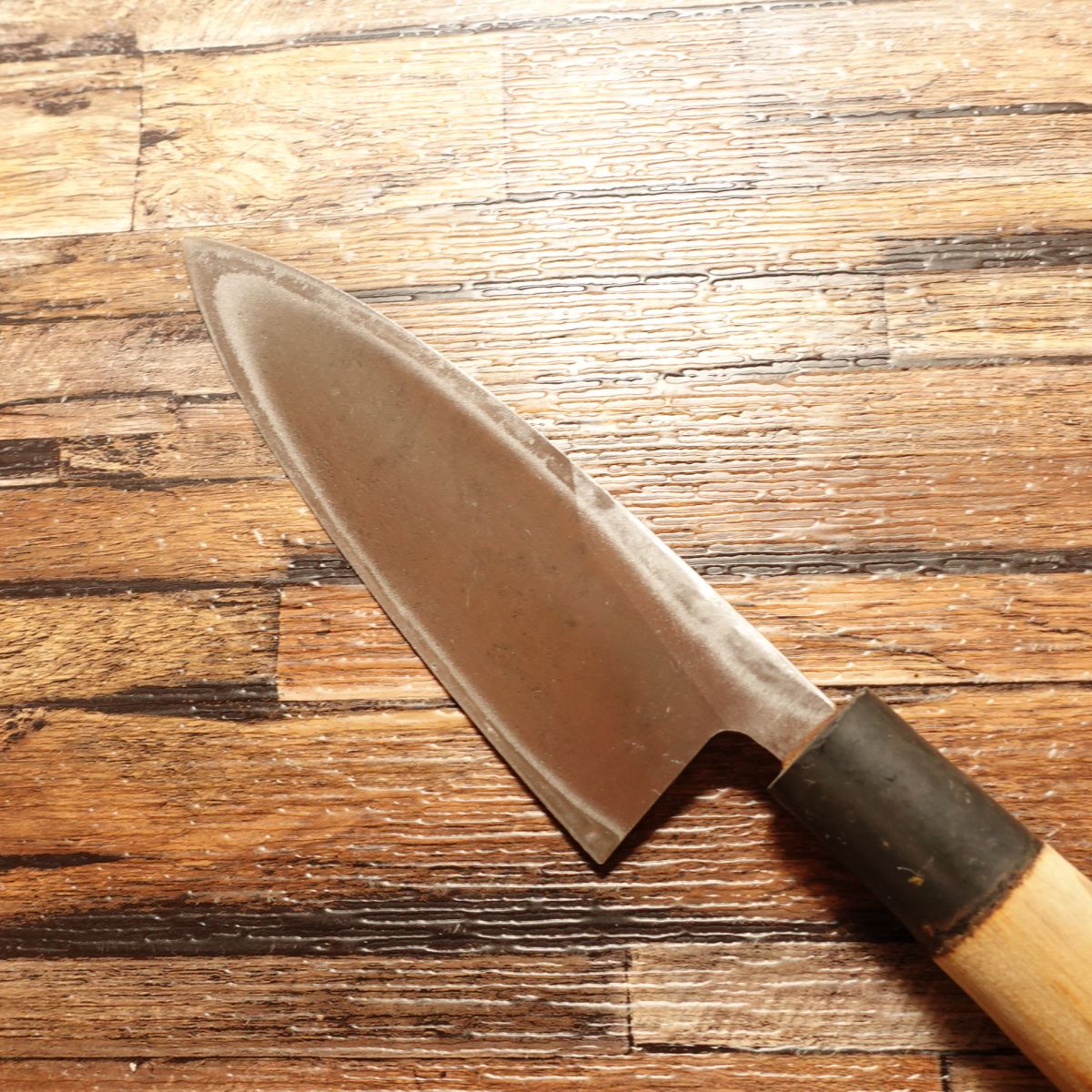 Kiya Yoshihisa Deba Knife, Sharpened, Hyotan Logo, Minor Spine Scratch, 135mm