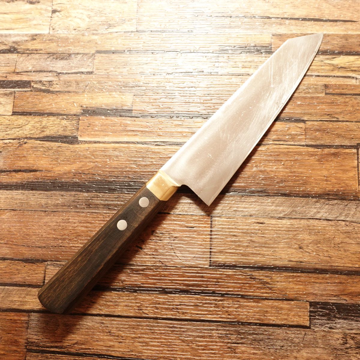 Sekihiro Santoku Knife, Sharpened, Bunka, Kiritsuke Style, Warikomi, 165mm