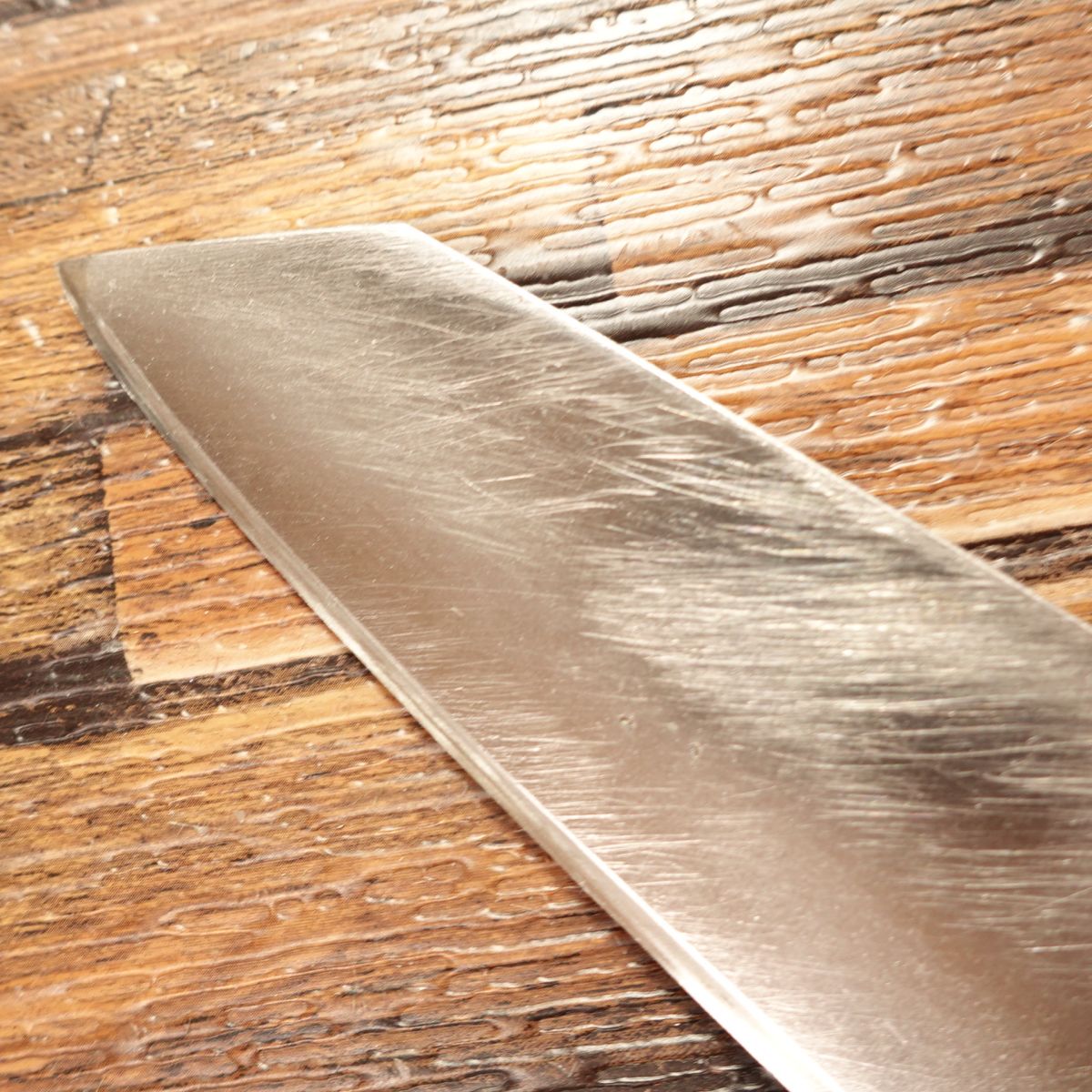 Sekihiro Santoku Knife, Sharpened, Bunka, Kiritsuke Style, Warikomi, 165mm