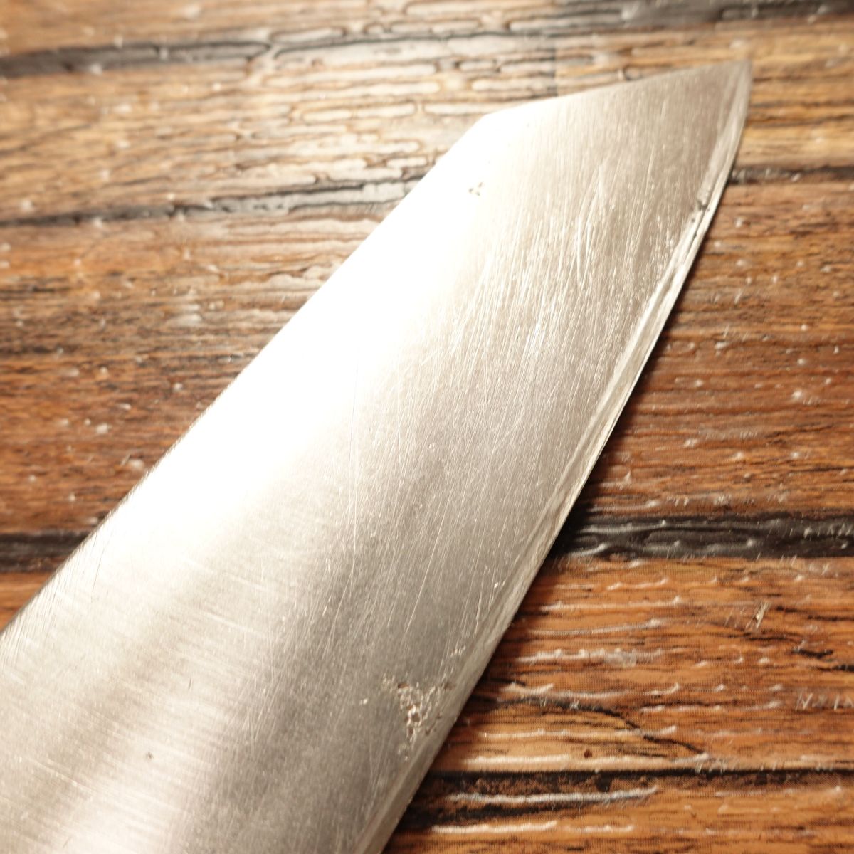 Sekihiro Santoku Knife, Sharpened, Bunka, Kiritsuke Style, Warikomi, 165mm