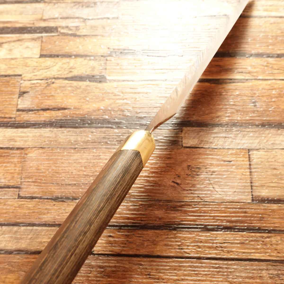 Sekihiro Santoku Knife, Sharpened, Bunka, Kiritsuke Style, Warikomi, 165mm