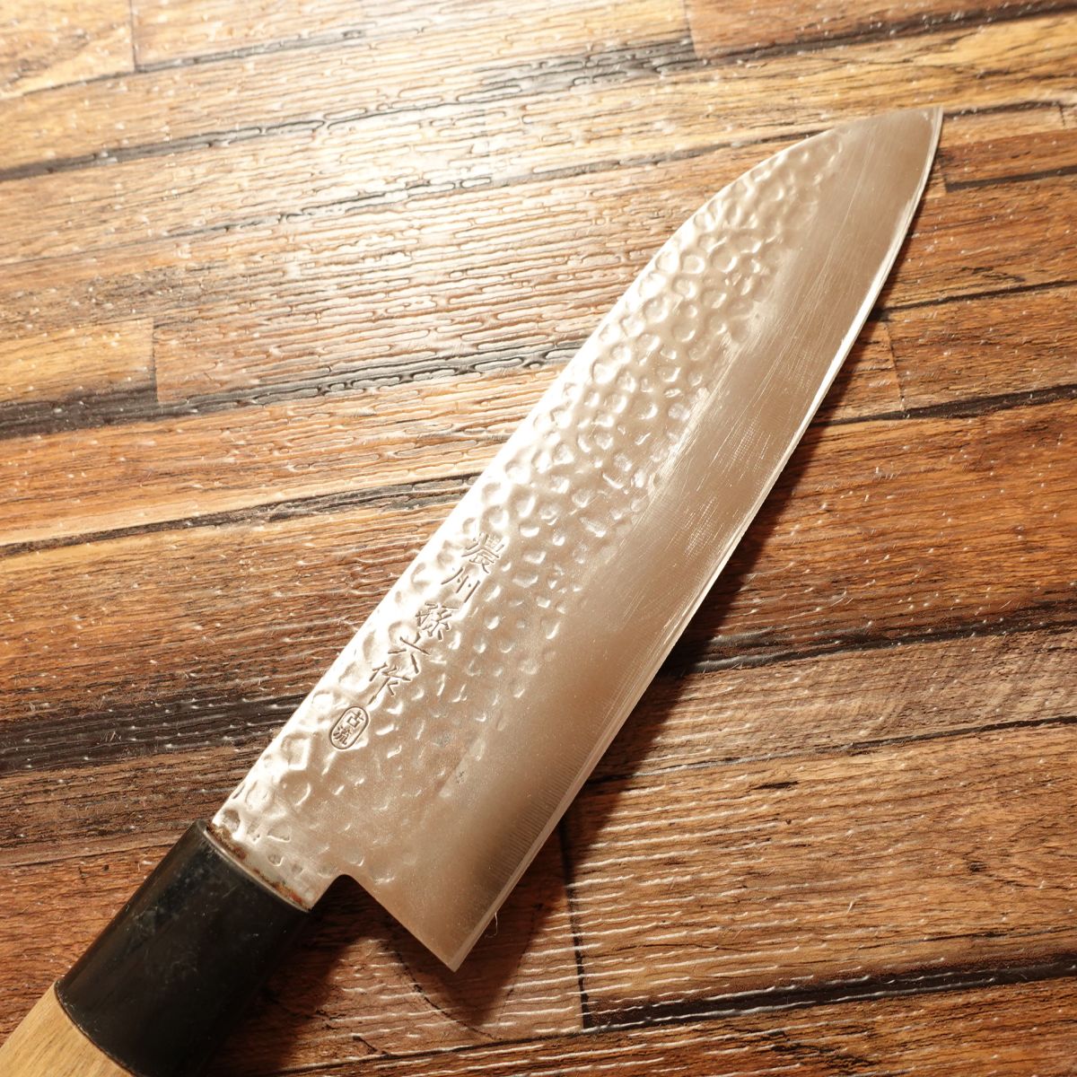 Noshu Magoroku Santoku Knife, Sharpened, Tsuchime, Koryu, 170mm