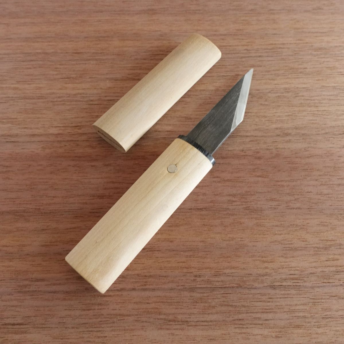 Suketomo Kiridashi Knife, Sharpened, Floral Knife, Ikebana Tool, Hagane Steel, Wooden Sheath, 75mm