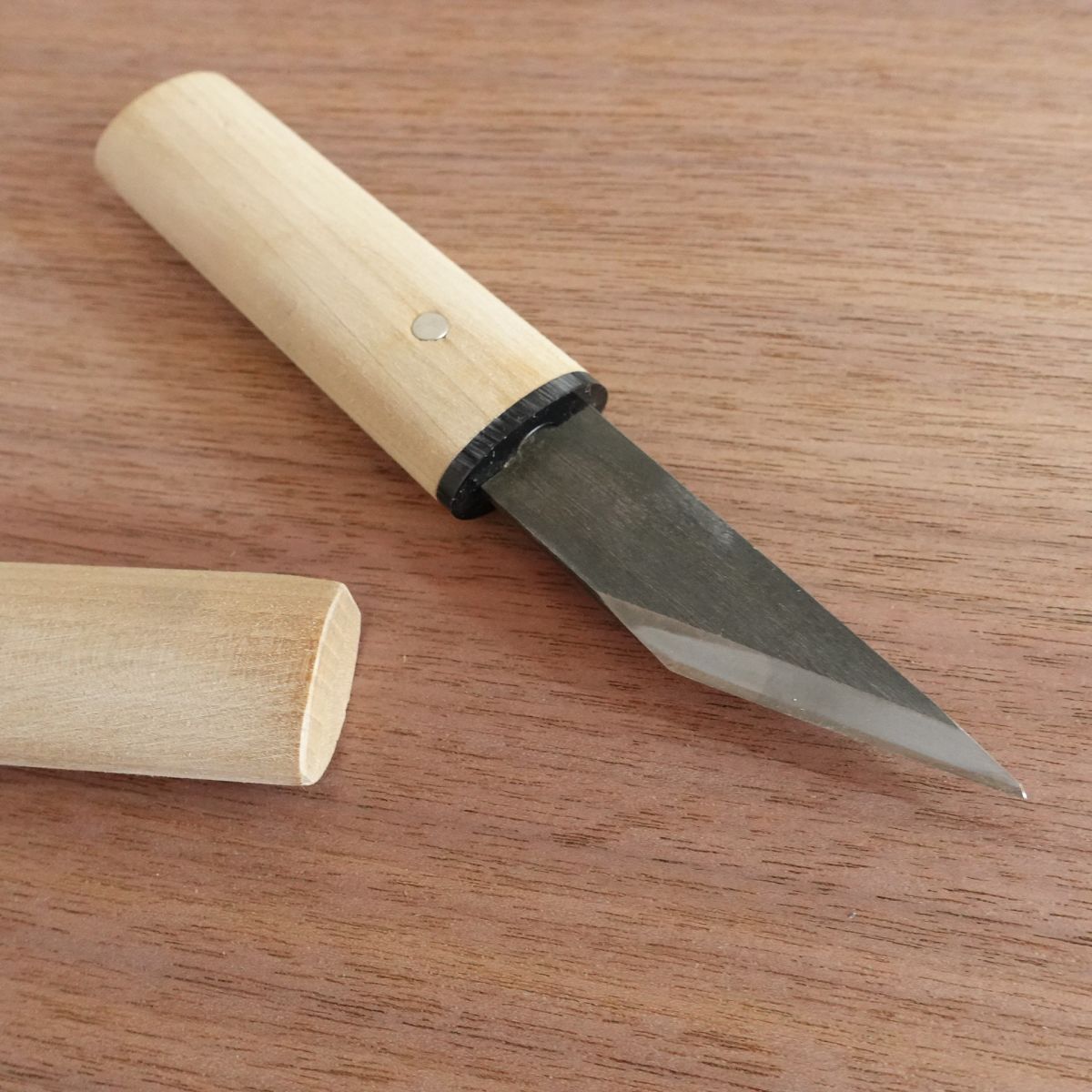 Suketomo Kiridashi Knife, Sharpened, Floral Knife, Ikebana Tool, Hagane Steel, Wooden Sheath, 75mm