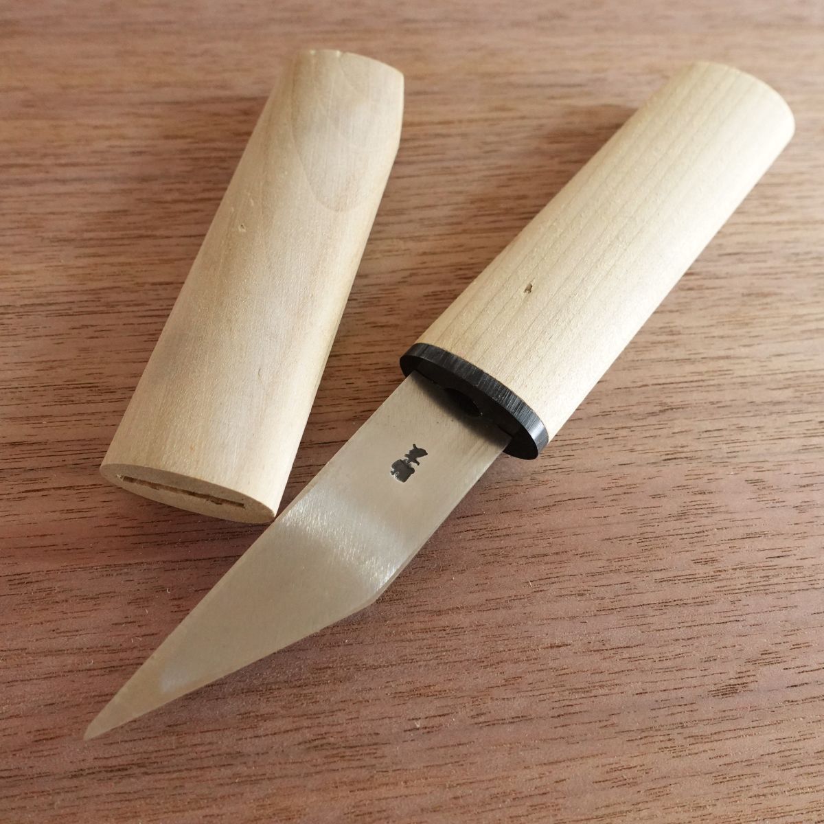 Suketomo Kiridashi Knife, Sharpened, Floral Knife, Ikebana Tool, Hagane Steel, Wooden Sheath, 75mm