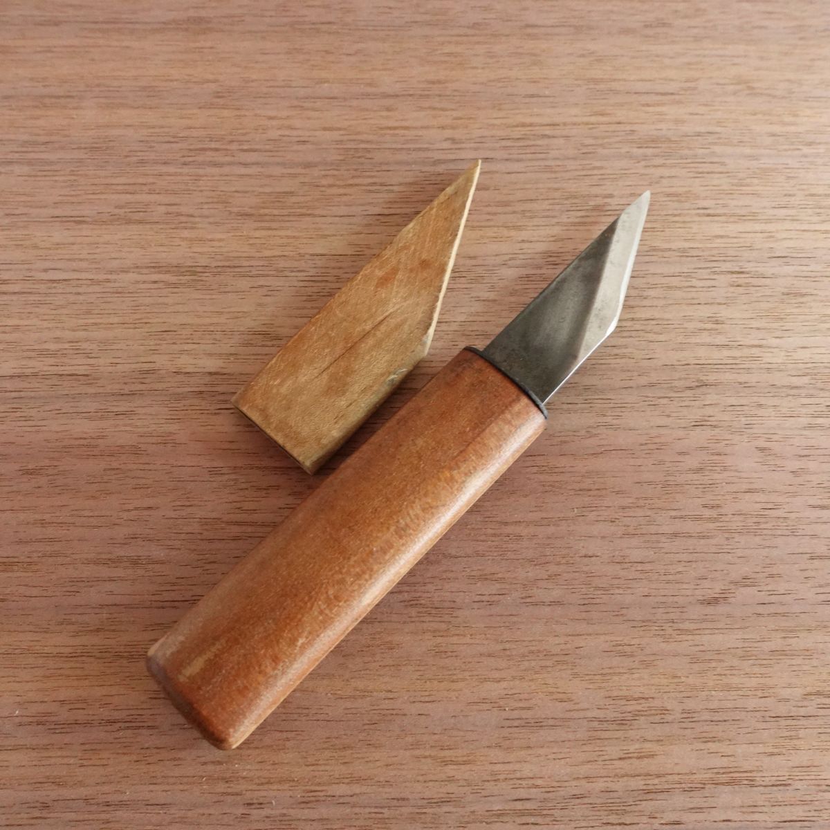 Kakuri Kiridashi Knife, Sharpened, Full Steel, Single Bevel, With Sheath, Hagane Steel, 65mm