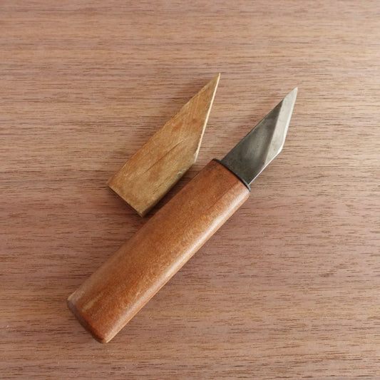 Kakuri Kiridashi Knife, Sharpened, Full Steel, Single Bevel, With Sheath, Hagane Steel, 65mm