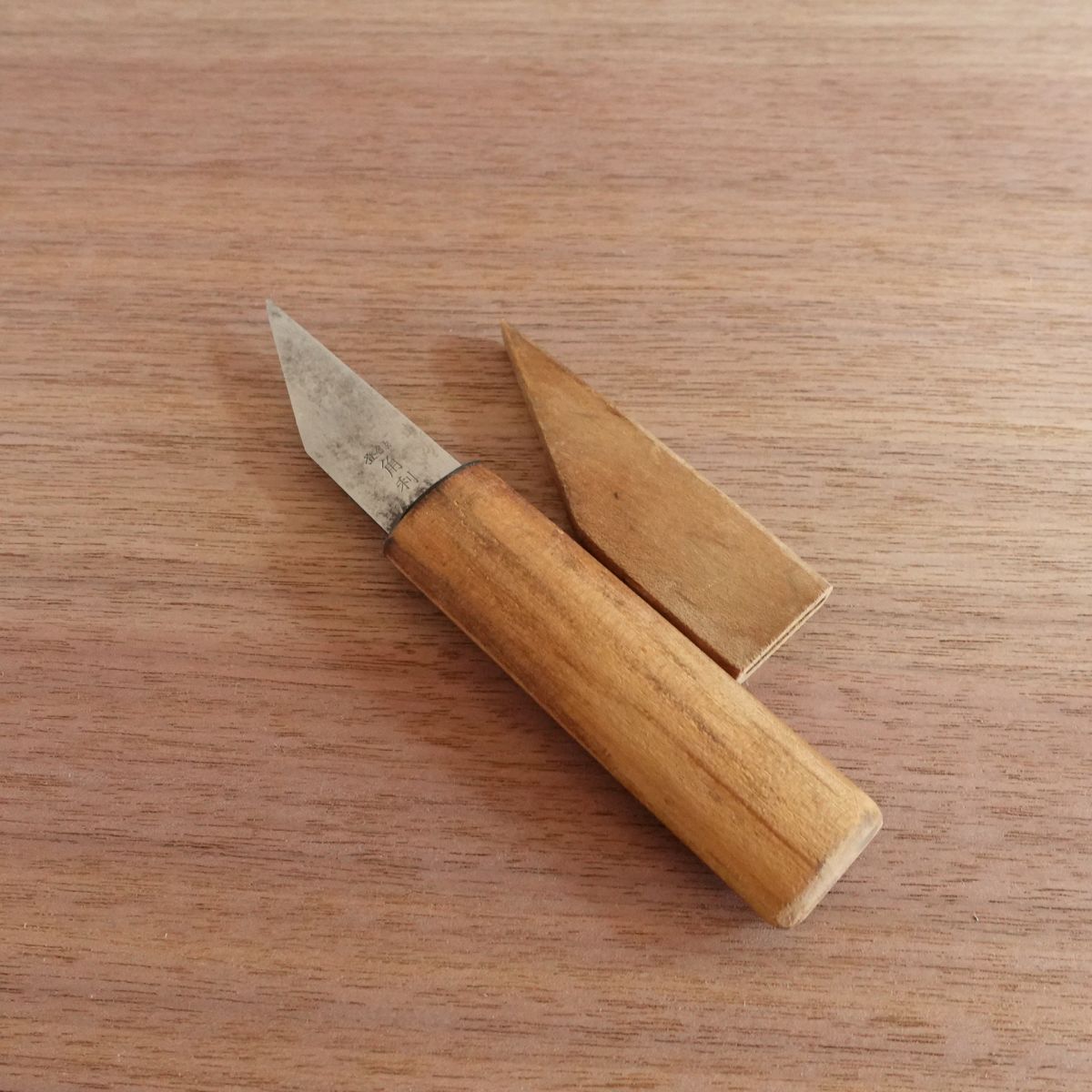 Kakuri Kiridashi Knife, Sharpened, Full Steel, Single Bevel, With Sheath, Hagane Steel, 65mm