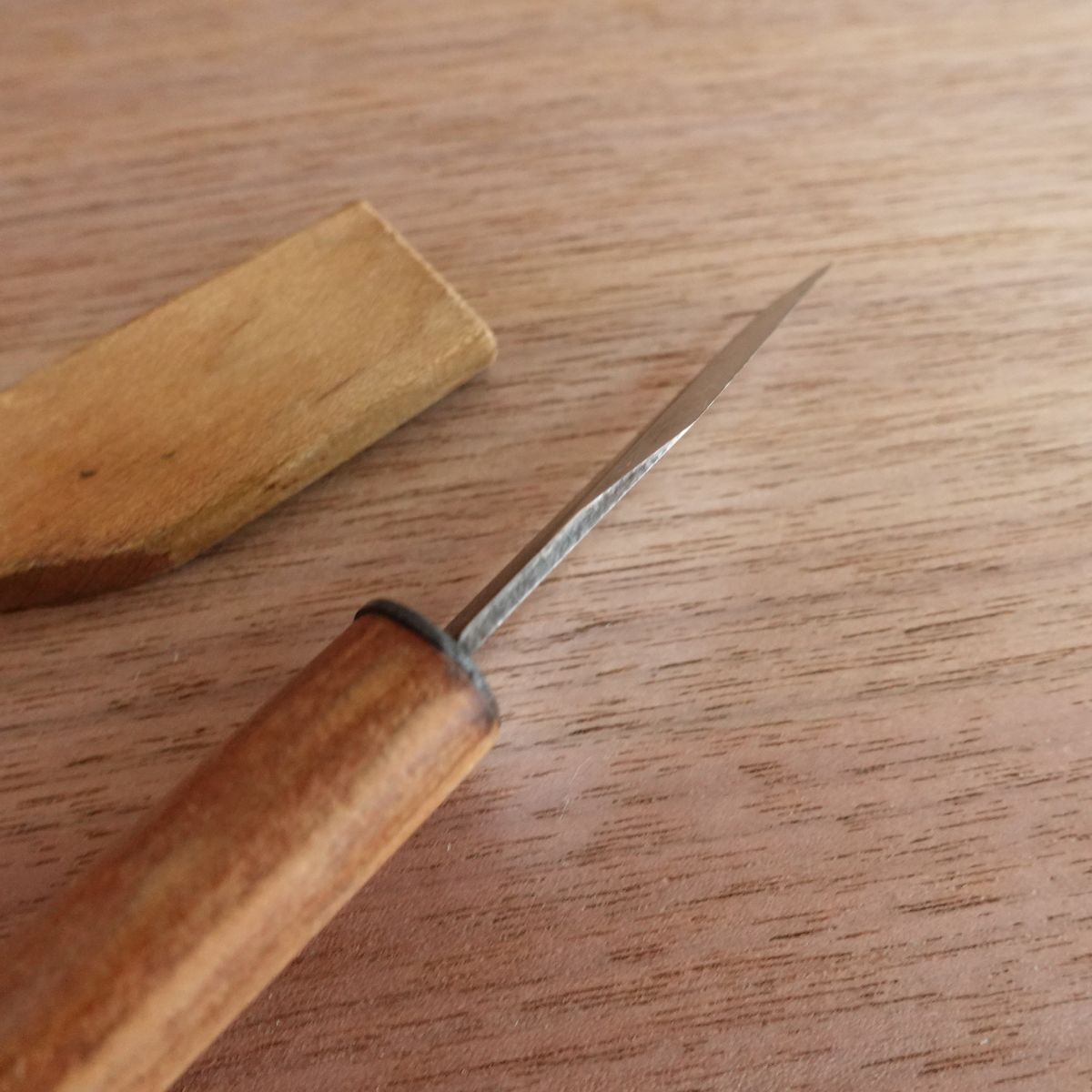 Kakuri Kiridashi Knife, Sharpened, Full Steel, Single Bevel, With Sheath, Hagane Steel, 65mm