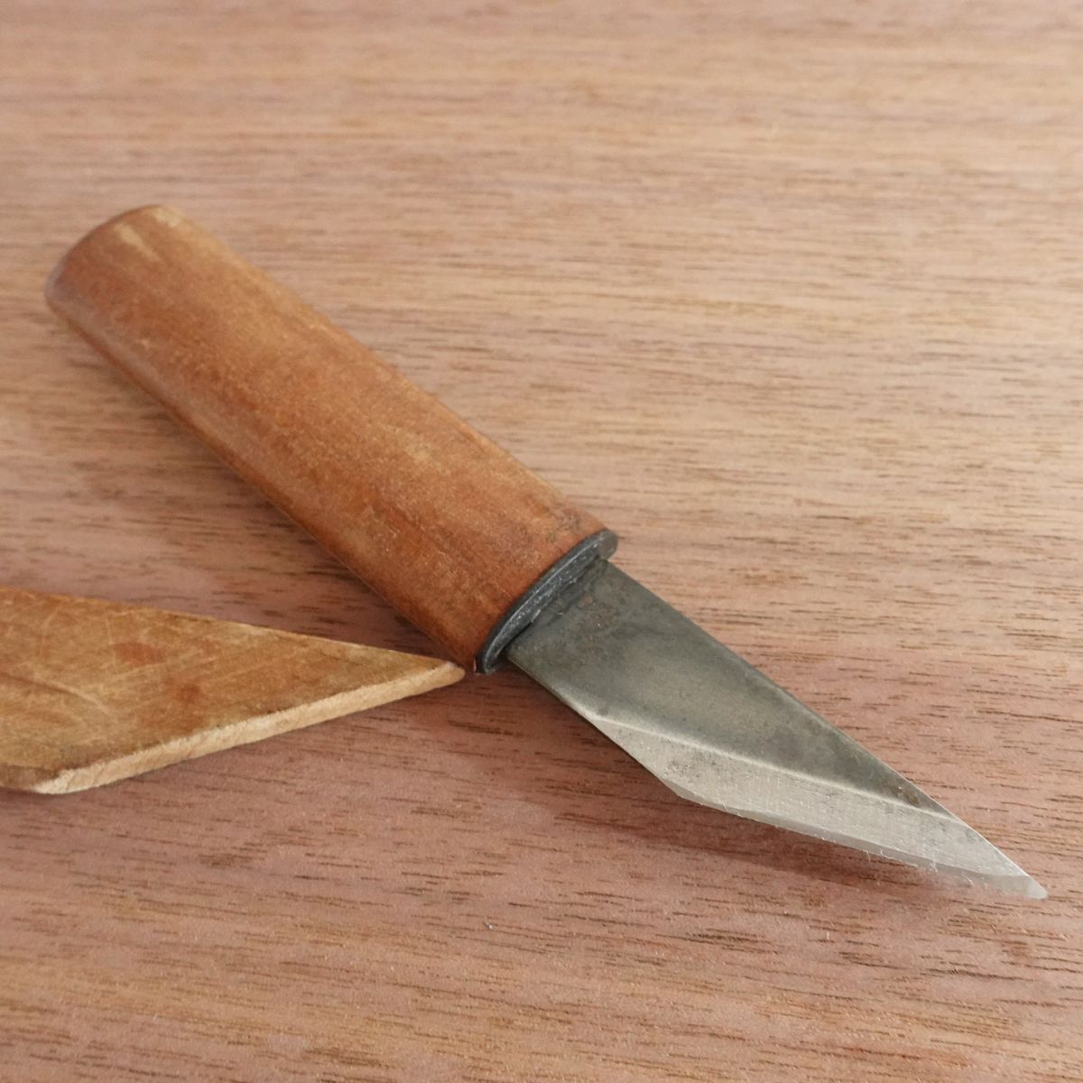 Kakuri Kiridashi Knife, Sharpened, Full Steel, Single Bevel, With Sheath, Hagane Steel, 65mm