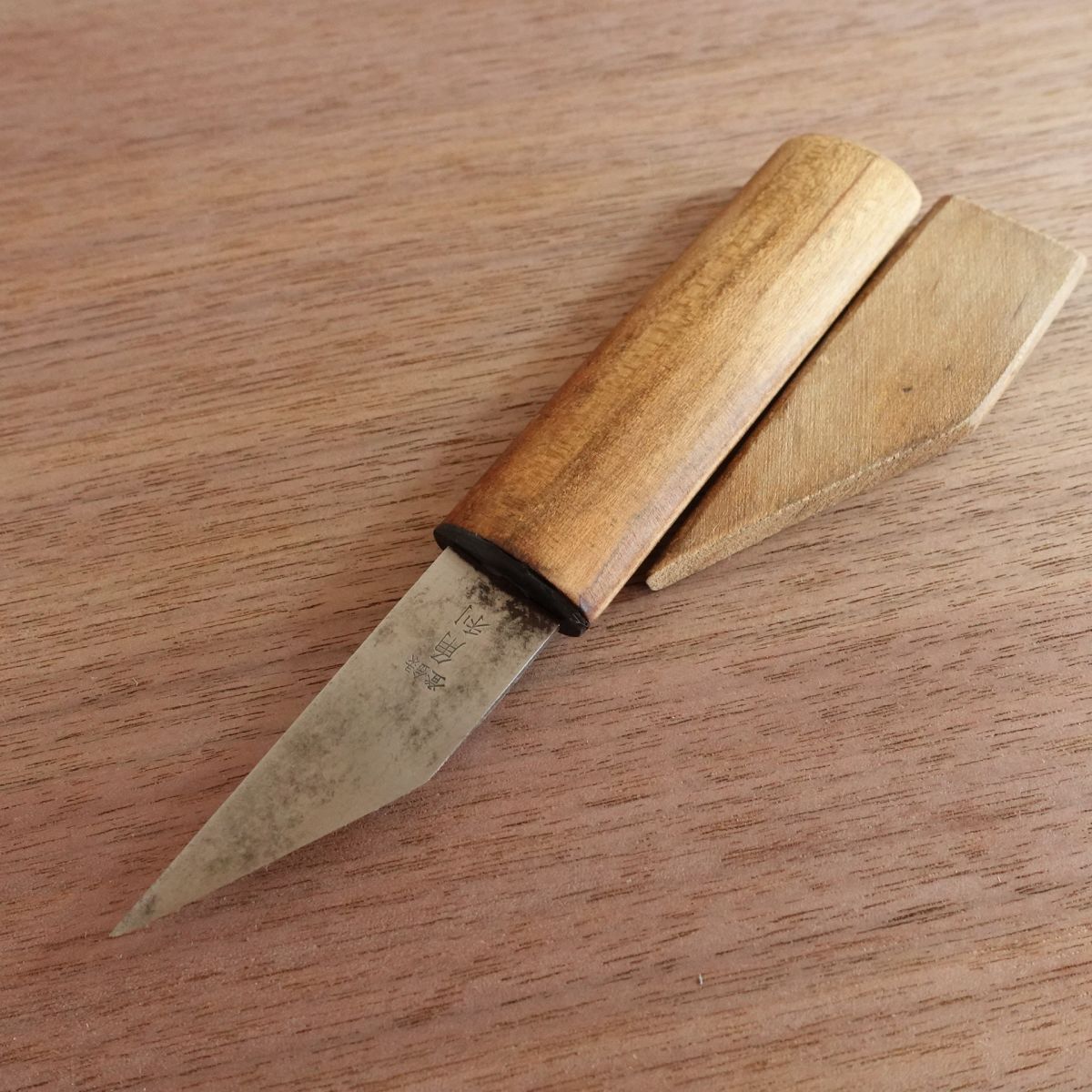 Kakuri Kiridashi Knife, Sharpened, Full Steel, Single Bevel, With Sheath, Hagane Steel, 65mm