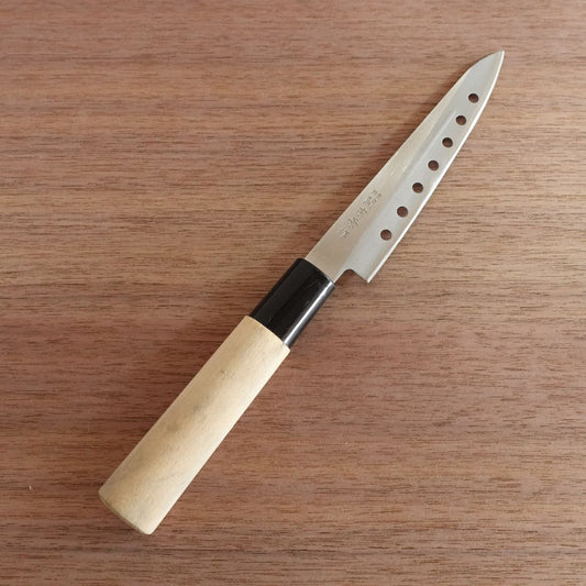 Seki Munekage Petty Knife, Sharpened, Perforated Stainless Steel, Fruit Knife, Nearly Unused Stored Item, 120mm