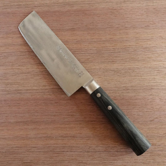 Sumidagawa Nakiri Knife, Sharpened, Hon-Warikomi, NS-65 DP Treatment, 155mm