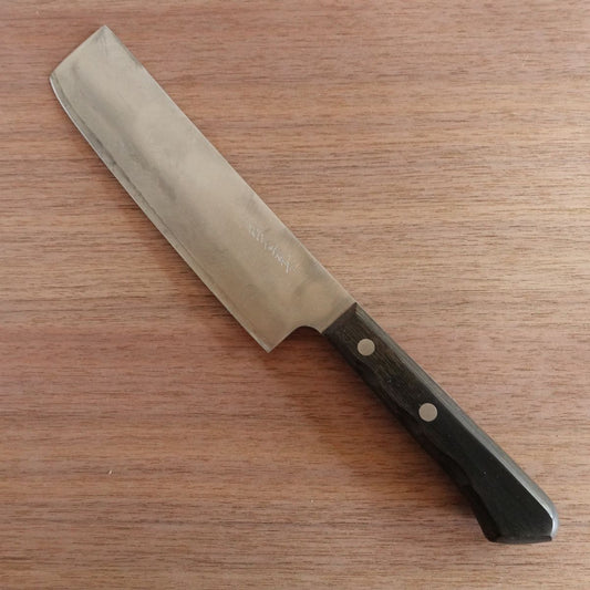 Kikuichimonji Nakiri Knife, Sharpened, Hon-Warikomi, Betsuuchi, 170mm