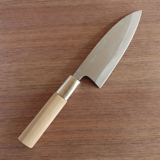 Shinkai Deba Knife, Sharpened, Hagane Steel, Single Bevel, Nearly Unused Stored Item, 155mm