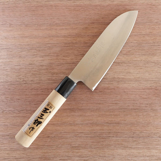 Echigo Tamasaburo Santoku Knife, Sharpened, Stainless Steel, Universal Hatsu-yo, Sticker Attached, 170mm