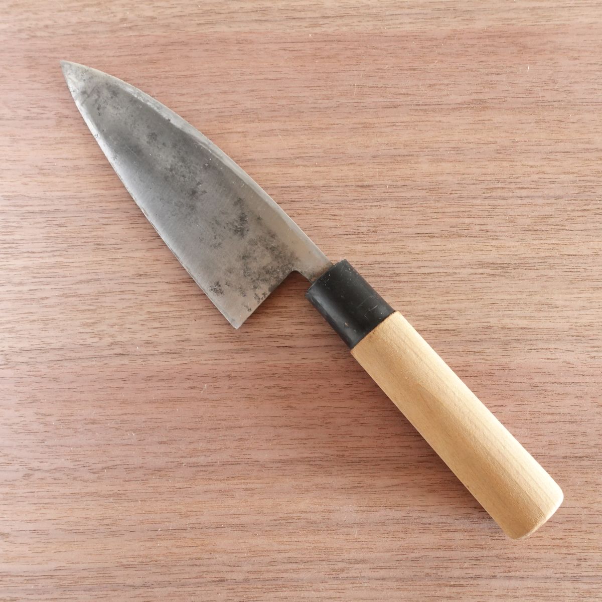 Shirasagi Deba Knife, Sharpened, Crown Shirasagi, Hagane Steel, Single Bevel, 155mm