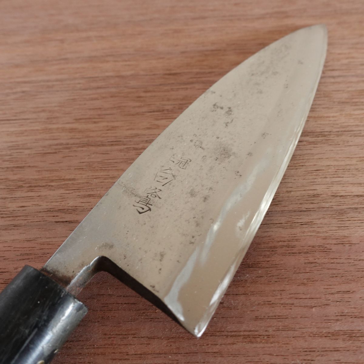 Shirasagi Deba Knife, Sharpened, Crown Shirasagi, Hagane Steel, Single Bevel, 155mm