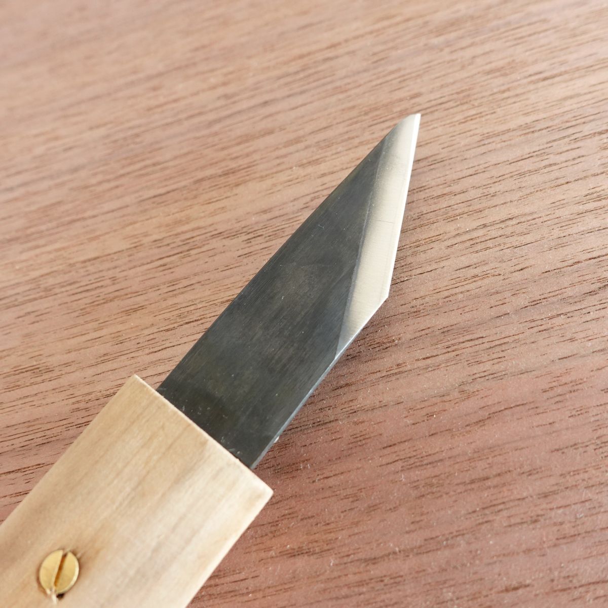Baishinshi Yokote Utility Knife, Sharpened, Kiridashi Knife, Flower Knife, Ikebana Tool, Steel, Wooden Sheath, 70mm