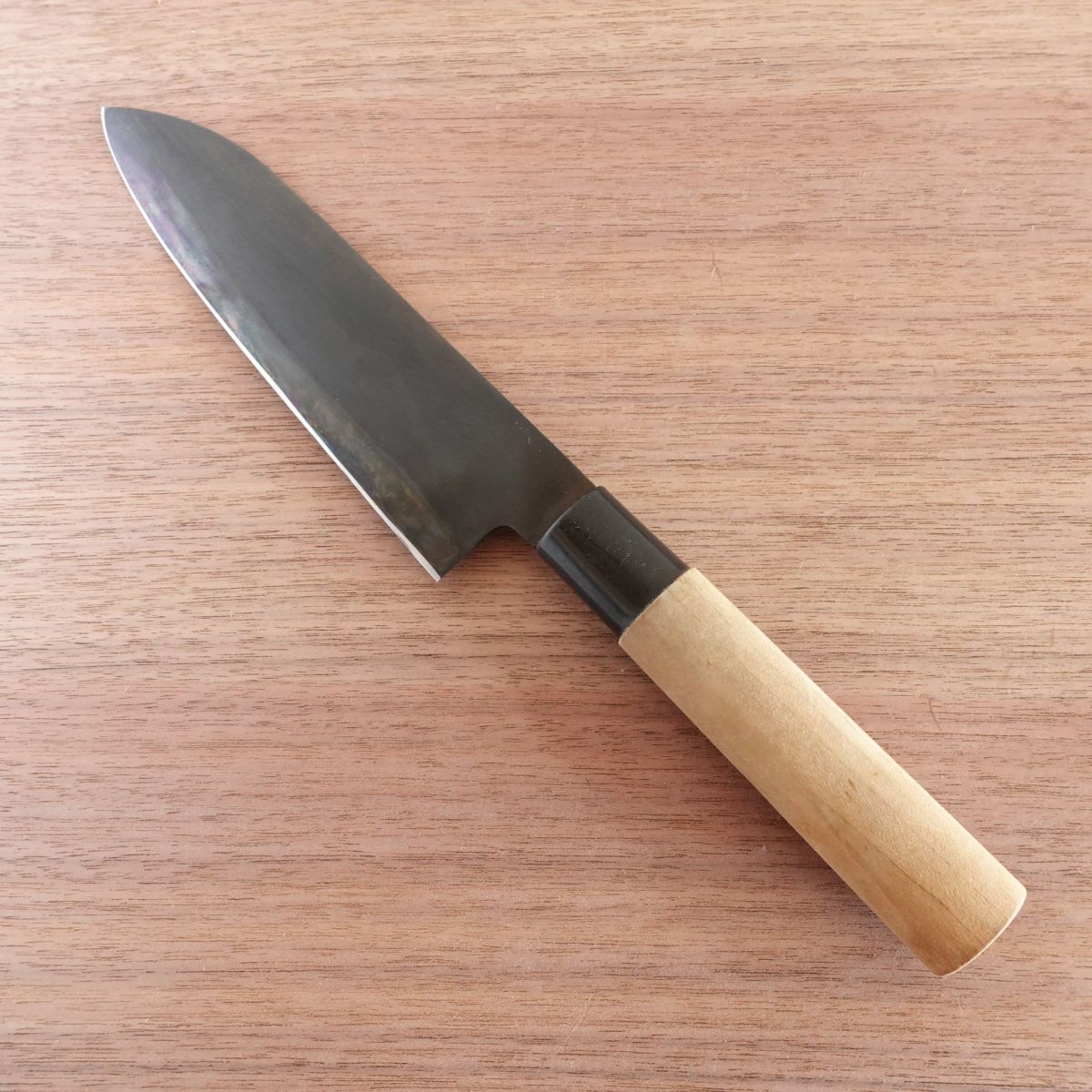 [HYPER REBORN] Hidetsuna Wa-Santoku Knife, Sharpened, Black Oxide Finish, All-Purpose Knife, 165mm