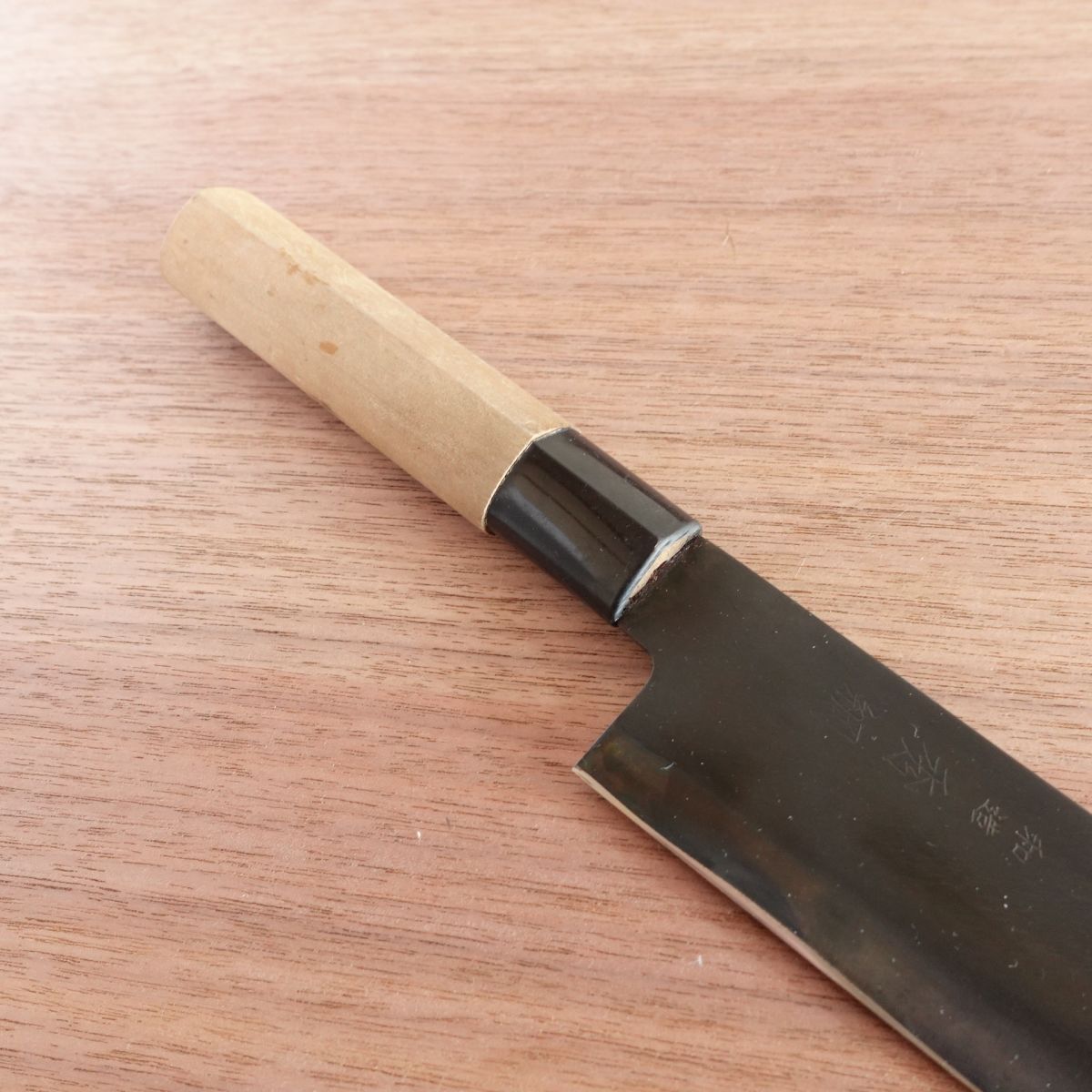 [HYPER REBORN] Hidetsuna Wa-Santoku Knife, Sharpened, Black Oxide Finish, All-Purpose Knife, 165mm